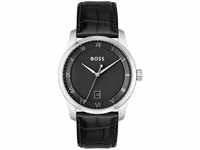 BOSS Quarzuhr PRINCIPLE, 1514122, Herrenuhr, Armbanduhr, Datum, analog schwarz