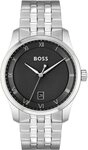 BOSS Quarzuhr PRINCIPLE 1514123, Herrenuhr, Armbanduhr, Datum, Edelstahlarmband