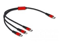 Delock USB Ladekabel 3 in 1 USB Type-C zu Lightning / Micro 86710 USB-Kabel