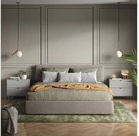 Vicco Nachtschrank Eliza, Grau, 66 x 60 cm 2er Set (2-St)