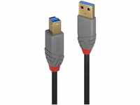 Lindy 1m USB 3 Typ A an B Kabel, Anthra Line USB-Kabel, (1.00 cm)