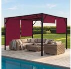 MCW Pergola Beja-4x4, BxTxH: 405x405x212 cm, mit Schiebedach, mit Wasserablauf&ouml;sen,