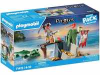 Playmobil® Konstruktions-Spielset Pirat mit Alligator (71473), Pirates, (59...