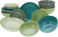 CreaTable Schale NATURE COLLECTION, Steinzeug, (Set, 12-tlg), Salatschale,