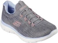 Slip-On Sneaker SKECHERS "SUMMITS-FUN FLARE", Damen, Gr. 36, grau (grau, rosa),