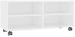 vidaXL TV-Schrank TV-Board mit Rollen Wei&szlig; 90x35x35 cm Holzwerkstoff