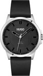 HUGO Quarzuhr #FIRST 1530188, Armbanduhr, Herrenuhr, Mineralglas, Lederarmband