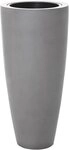 VIVANNO Pflanzk&uuml;bel Fiberglas CITY Rund - Betongrau Beton-Design (1 St), 37x80...