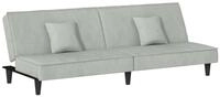 vidaXL Sofa Schlafsofa Hellgrau Samt, 1 Teile