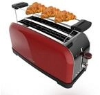 Cecotec 2-in-1-Toaster Toastin' time 1500 Red, 1500 W, Toastin' time 1500 Red
