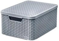 Curver Aufbewahrungskorb (1 St), Aufbewahrungsbox mit Deckel 38,6 x 28,7 x 17 cm