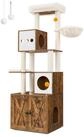 FEANDREA Kratzbaum Katzenbaum mit Katzenklo-Schrank, Kratzs&auml;ule, Plattform,