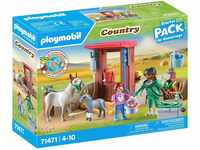 Playmobil® Konstruktions-Spielset Tierarzteinsatz bei den Eseln (71471),...