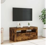 vidaXL TV-Board vidaXL TV-Schrank mit LED-Leuchten R&auml;uchereiche 90x35x40 cm