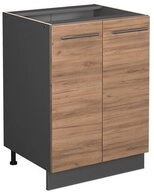 Vicco Unterschrank Fame-Line, Goldkraft Eiche/Anthrazit, 60 cm ohne Arbeitsplatte