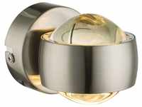 Globo LED-Wandleuchte Nickel Metall Glas 40 mm 7.5 cm (4558398901)