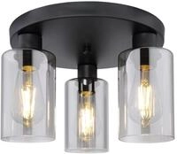 GLOBO LIGHTING Deckenleuchte HADERA, ohne Leuchtmittel, Deckenlampe/Glas