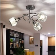 GLOBO LIGHTING Deckenleuchte, Leuchtmittel nicht inklusive, Spotrondell Chrom
