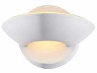 Globo LED-Wandleuchte Sammy Weiß Metall Glas bauchig 16.5x11 cm (4558083303)