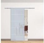 HOMCOM Schiebet&uuml;r Glasschiebet&uuml;r Zimmert&uuml;r teilsatiniert 775 x 2050 mm