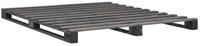 vidaXL Bett, Palettenbett Grau Massivholz Kiefer 200&times;200 cm