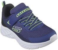 Sneaker SKECHERS "MICROSPEC II", Jungen, Gr. 27, bunt (navy, limette), Synthetik,