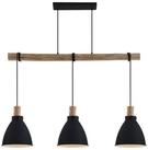 Lindby H&auml;ngeleuchte Trebale, Metall, Schwarz IP20, 3 x 60 W