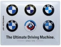 Nostalgic-Art Metallschild Blechschild 30 x 40 cm - BMW - BMW Logo Evolution