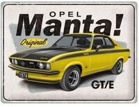 Nostalgic-Art Metallschild Blechschild 30 x 40 cm - Opel - Opel Manta GT/E