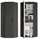 mokebo Mehrzweckschrank Der Lange Eckschrank (64x180 cm, mit 4 Einlegeb&ouml;den)