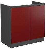 Vicco Unterschrank R-Line, Rot/Anthrazit, 80 cm J-Shape, ohne Arbeitsplatte (1-St)