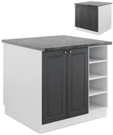 Vicco Unterschrank Fame-Line, Anthrazit-Gold/Wei&szlig;, 90 cm ohne Arbeitsplatte (1-St)