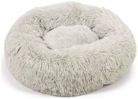 Beeztees Tierbett Hundebett Yali Pl&uuml;sch hellgrau