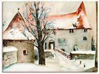 Artland Wandbild Winter auf der Burg, Gebäude (1 St), als Leinwandbild, Poster,