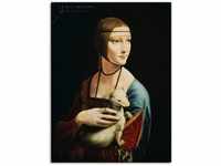 Artland Wandbild Dame mit dem Hermelin Porträt, Frau (1 St), als Leinwandbild,