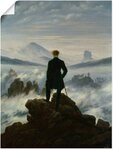 Artland Wandbild Der Wanderer &uuml;ber dem Nebelmeer. Um 1818, Mann (1 St), als
