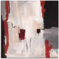 Artland Leinwandbild Rot an Grau I - Abstrakt, Gegenstandslos (1 St), auf Holzrahmen