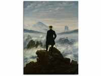 Artland Wandbild Der Wanderer über dem Nebelmeer. Um 1818, Mann (1 St), als