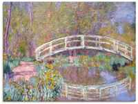 Artland Leinwandbild Brücke in Monets Garten, Gewässer (1 St), auf Keilrahmen