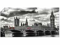 Art-Land London Westminster Bridge & Red Buses 100x50cm
