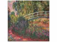 Artland Leinwandbild Japanische Brücke im Garten von Giverney, Garten (1 St),...