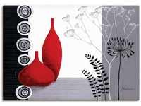 Artland Wandbild Rote Vasen, Vasen & Töpfe (1 St), als Leinwandbild, Poster in