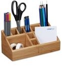 relaxdays Organizer Schreibtischorganizer Bambus