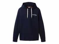 TOM TAILOR Sweatshirt logo hoodie, Dark Grey Melange