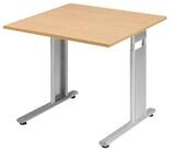 geram&ouml;bel Schreibtisch Schreibtisch Flex S-617101-BS 80x80x68-82cm buche/silber