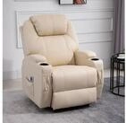 HOMCOM Massagesessel Massagefunktion, Liegefunktion, aus Kunstleder (Fernsehsessel,