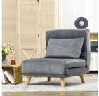 HOMCOM Schlafsofa Schlafsessel, Klappsessel 1 Teile, f&uuml;r Wohnzimmer, Grau