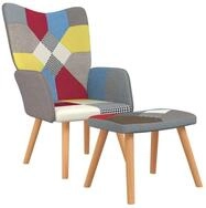 vidaXL Sessel Relaxsessel Loungesessel Sessel Polsterstuhl mit Hocker Patchwork...