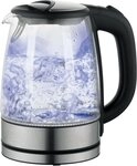 DESKI Wasserkocher Edelstahl Glas-Wasserbereiter Glaswasserkocher mit