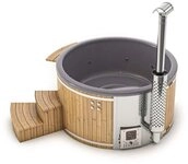 FinnTherm Whirlpool Badefass Holz Stockholm "Spa Edition", Aufstellbecken, in...